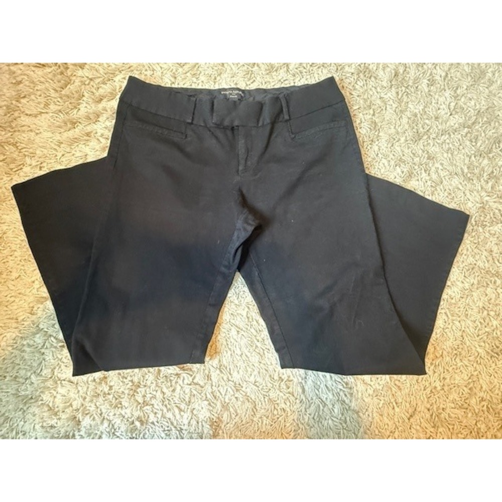Banana Republic Ryan Fit Straight Leg Trousers Size 14 Black Stretch‎ Rayon